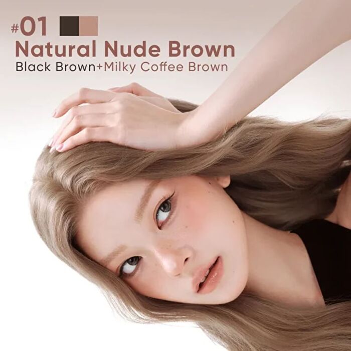 Dual-Color Gel Eyeliner Pencil - 3 Colors - #01 Natural Nude Brown
