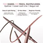 Dual-Color Gel Eyeliner Pencil - 3 Colors - #02 Caramel Pink Brown