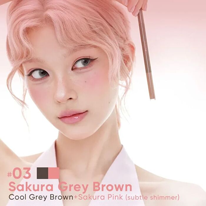 Dual-Color Gel Eyeliner Pencil - 3 Colors - #02 Caramel Pink Brown