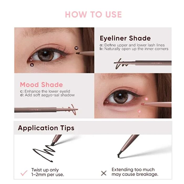 Dual-Color Gel Eyeliner Pencil - 3 Colors - #03 Sakura Grey Brown