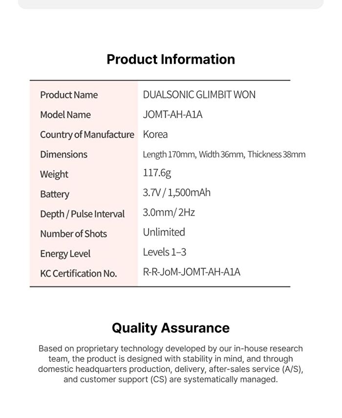 Dualsonic Glimbit Won - 1 Set