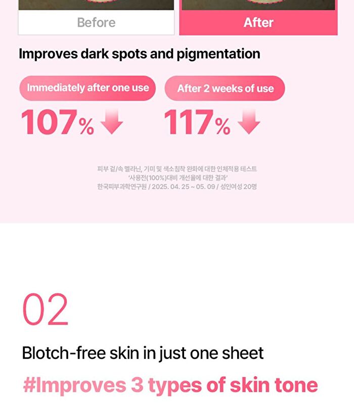 Re:dence Tone & Spot Perfect Glow Mask - 25ml x 1 sheet