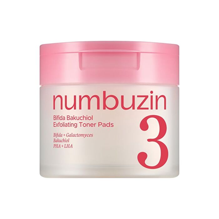 numbuzin No.3 Bifida Bakuchiol Exfoliating Toner Pads - 70 pads