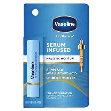 Vaseline Lip Therapy Serum Infused Majestic Moisture 8 Types Of Hyaluronic Acid & Petroleum Jelly Lip Balm - 3g