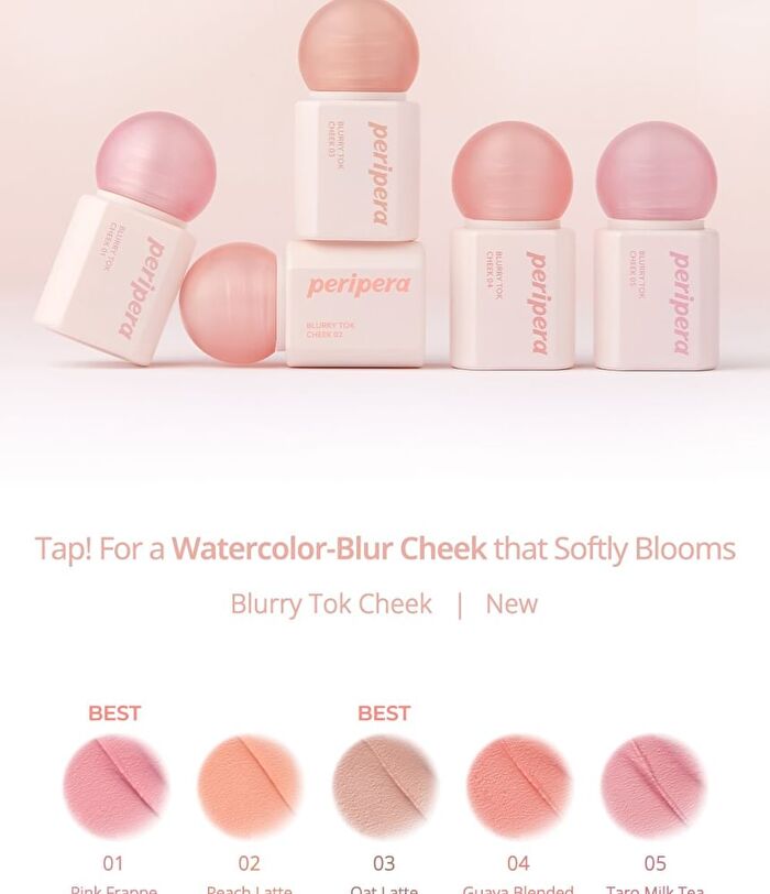 peripera Blurry Tok Cheek - 5 Colors - #02 Peach Latte