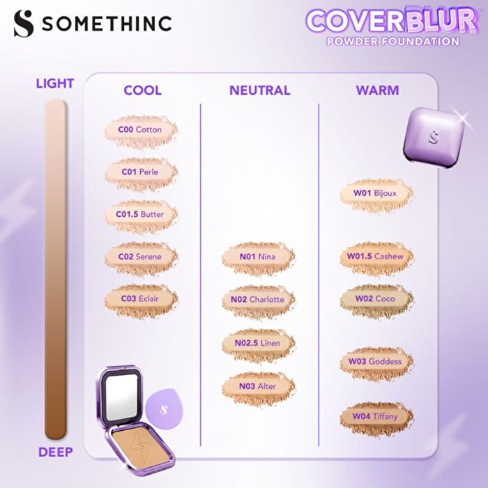 Somethinc Copy Paste CoverBlur Powder Foundation - C01.5 Butter