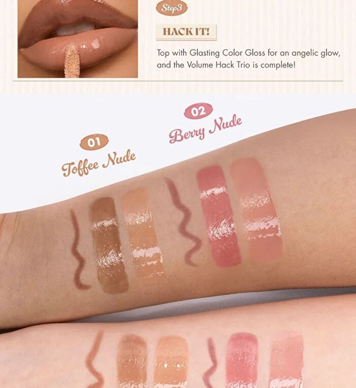 romand Volume Hack Trio - 5 Types - Toffee Nude Set
