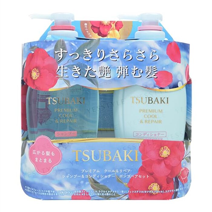 Tsubaki Premium Cool & Repair Shampoo & Conditioner Set - 450ml x 2