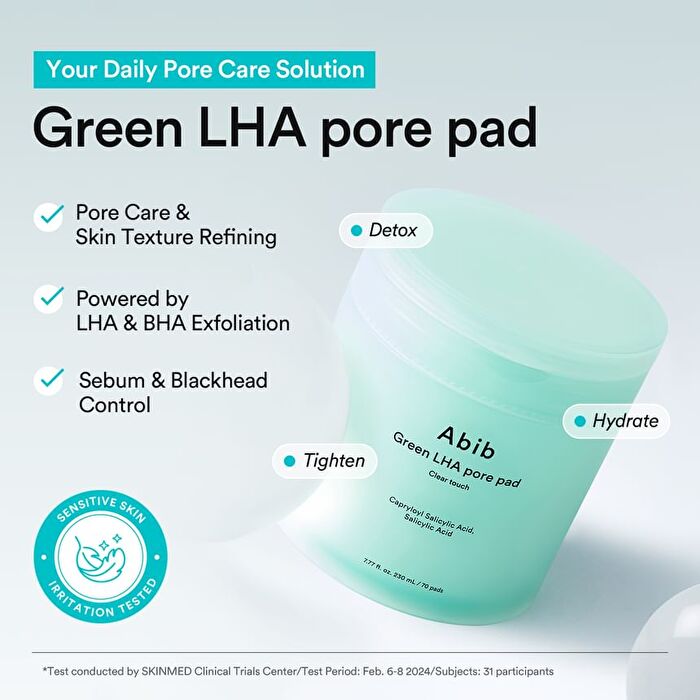 Green LHA Pore Pad Clear Touch - 2026 Version - 70 pads