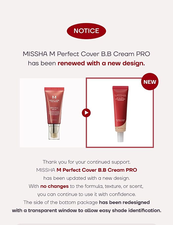 M Perfect Cover B.B Cream Pro - 4 Colors - #27 Honey Beige