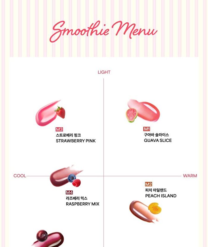 Entropy Charm Tint Smoothie Edition - 5 Colors - #702C Strawberry Pink