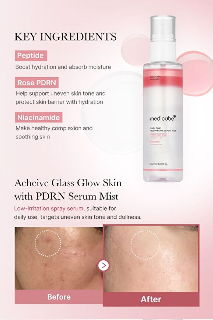 PDRN Pink Glutathione Serum Mist - New Version - 100ml
