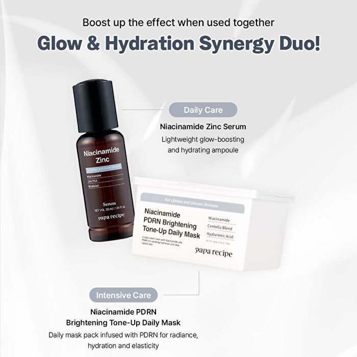 papa recipe Niacinamide PDRN Brightening Tone-Up Daily Mask - 30 sheets
