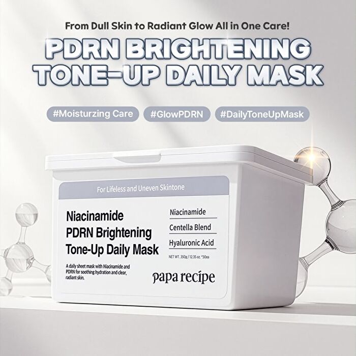 papa recipe Niacinamide PDRN Brightening Tone-Up Daily Mask - 30 sheets