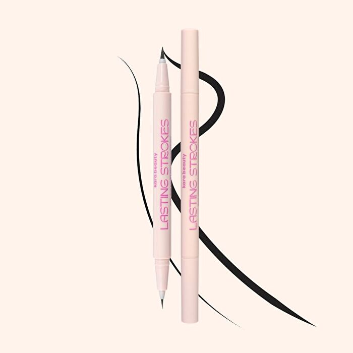 Lasting Strokes Double Ended Liquid Eyeliner - 2 Colors - Brown - 0.8 ml