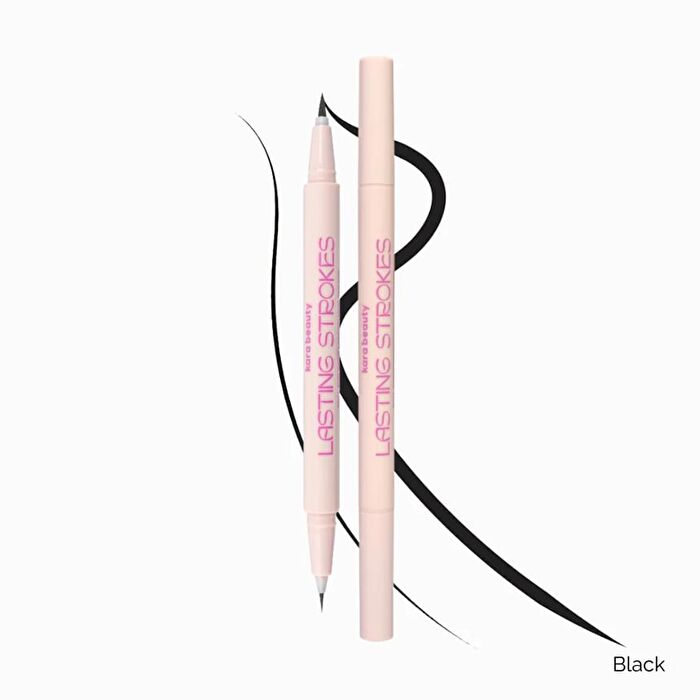 Lasting Strokes Double Ended Liquid Eyeliner - 2 Colors - Brown - 0.8 ml