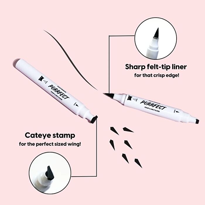PURRFECT Stamp & Line Eyeliner - Black - 2.4ml