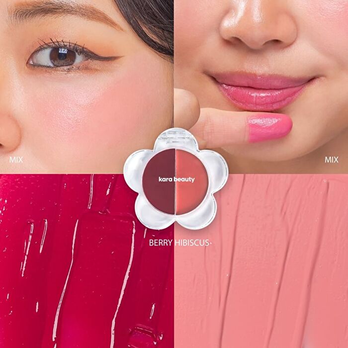 Flora Flush Lip & Cheek Cream - 3 Colors - Berry Hibiscus - 1.6g