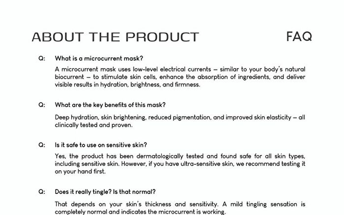Brightening Microcurrent Smart Mask Box Set - 30ml x 5 sheet (not include device)