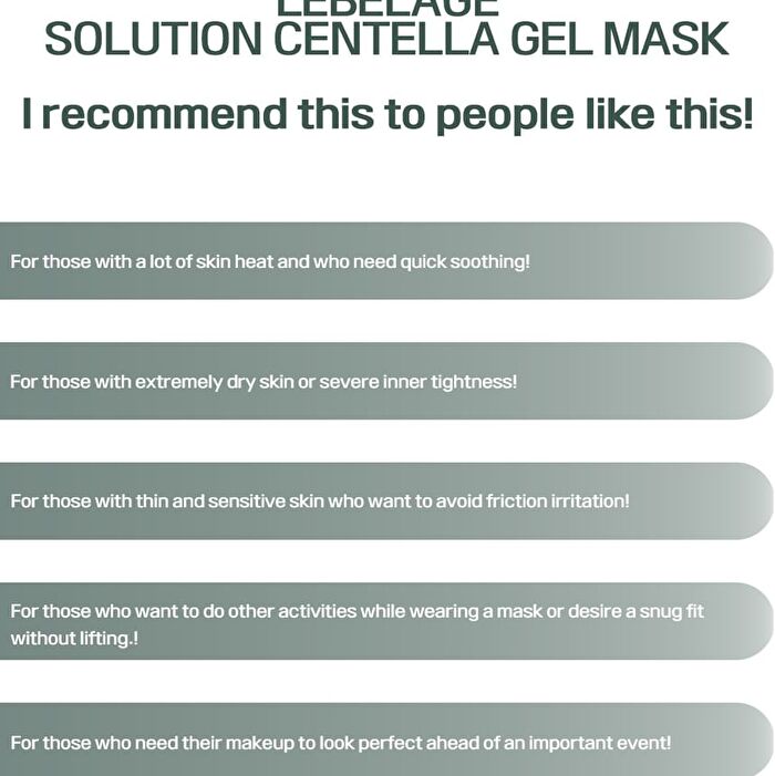 Solution Gel Mask - 6 Types - Glutathione