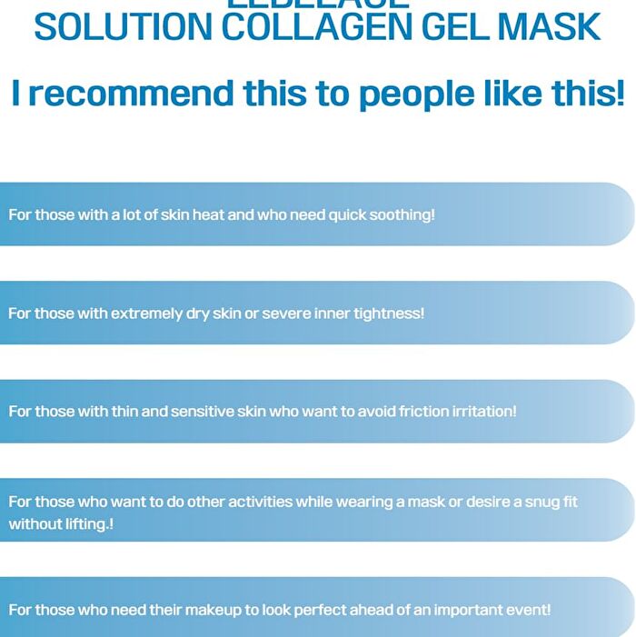 Solution Gel Mask - 6 Types - Glutathione