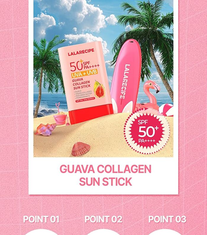 Lalarecipe Guava Collagen Sun Stick - 20g