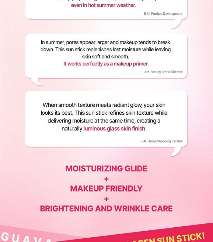 Lalarecipe Guava Collagen Sun Stick - 20g