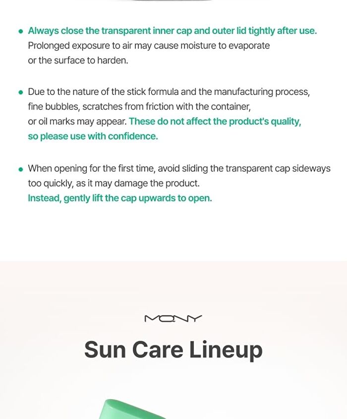 Mqny UV Daily Sun Stick - 2 Types - Airy