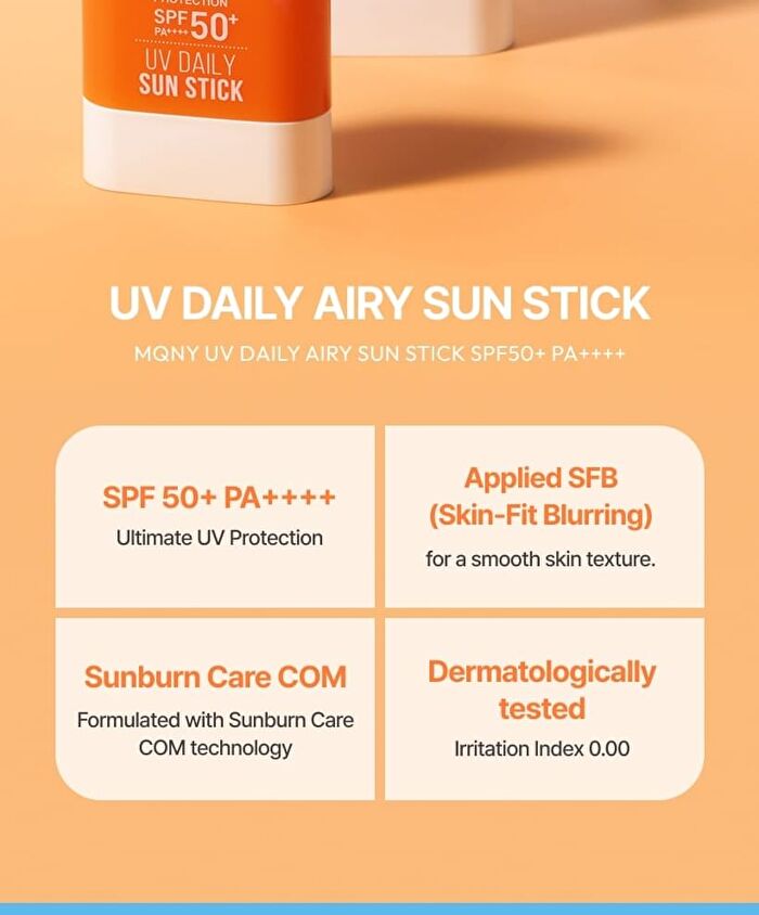 Mqny UV Daily Sun Stick - 2 Types - Moisture