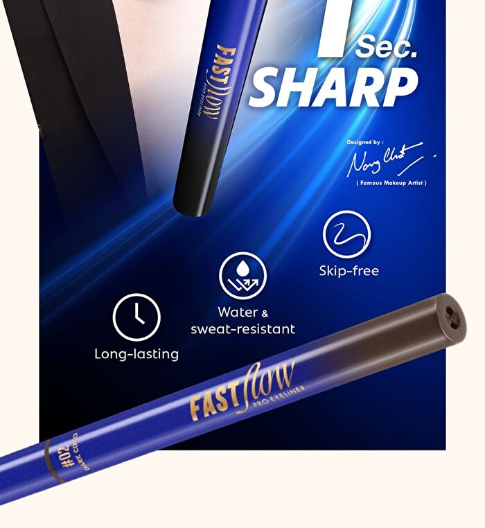Fast Flow Pro Eyeliner - 02 Dark Coco