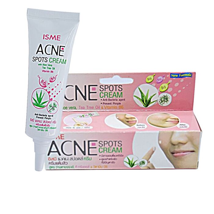 Isme Acne Spots Cream with Aloe Vera, Tea Tree Oil & Vitamin B6 - 10g