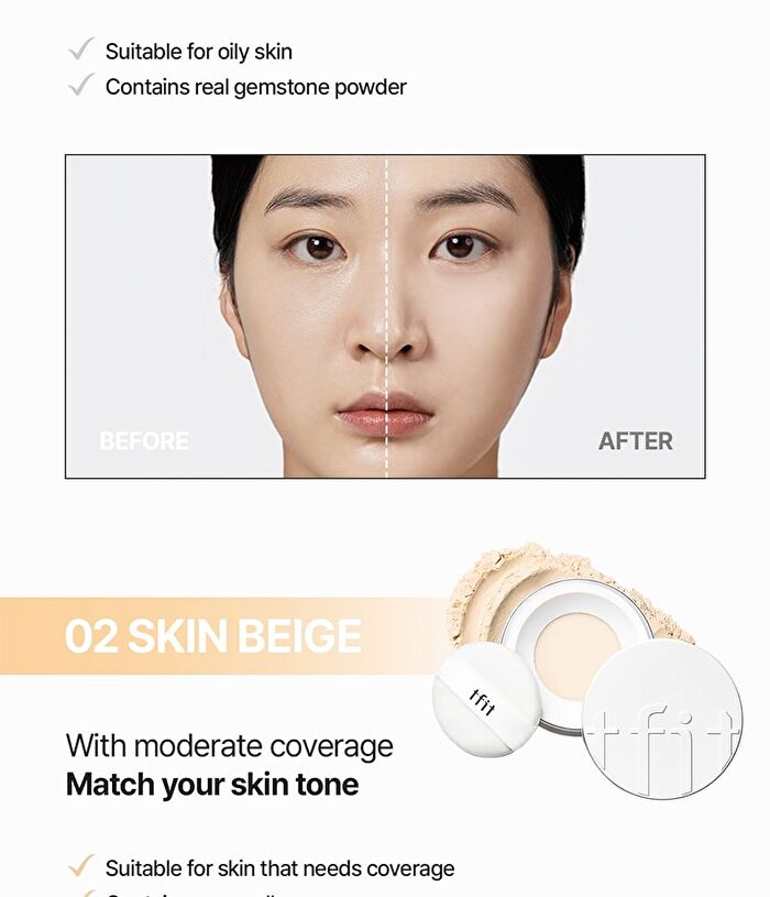 Tfit Translucent Set Finishing Powder - 8 Types - 2026 Version - #3 Green