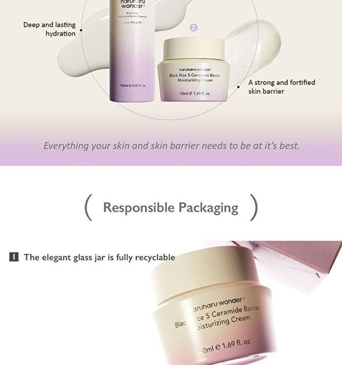 haruharu wonder Black Rice 5 Ceramide Barrier Moisturizing Cream Mini - 15ml