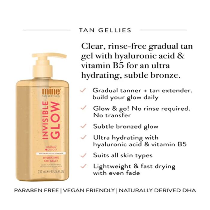 MineTan Invisible Glow Gradual Hydrating Tan Gelly - 237ml