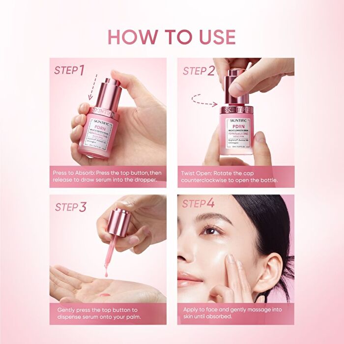 Skintific Rose PDRN Bright & Smooth Serum - 20ml