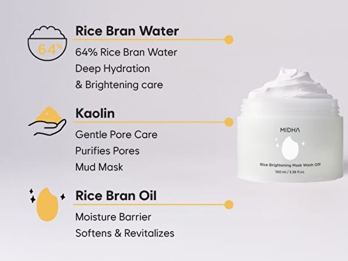 Rice Brightening Mask Wash Off - 100ml
