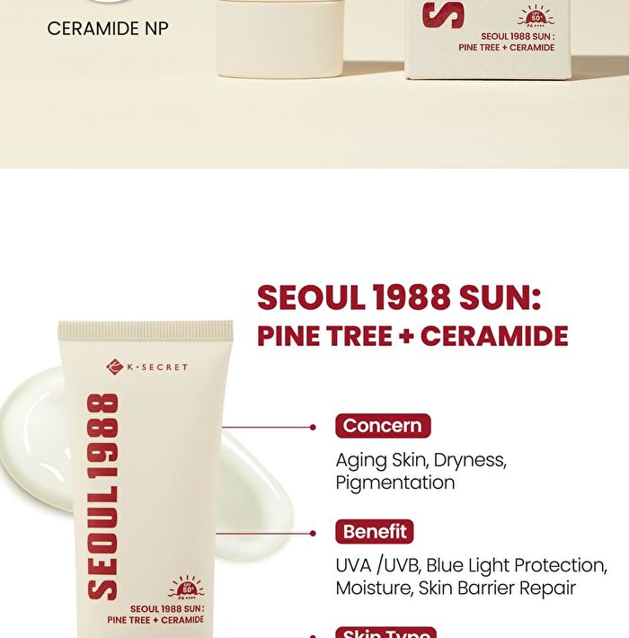 Ksecret YesStyle Exclusive SEOUL 1988 Sun : Pine Tree + Ceramide Mini - 15ml