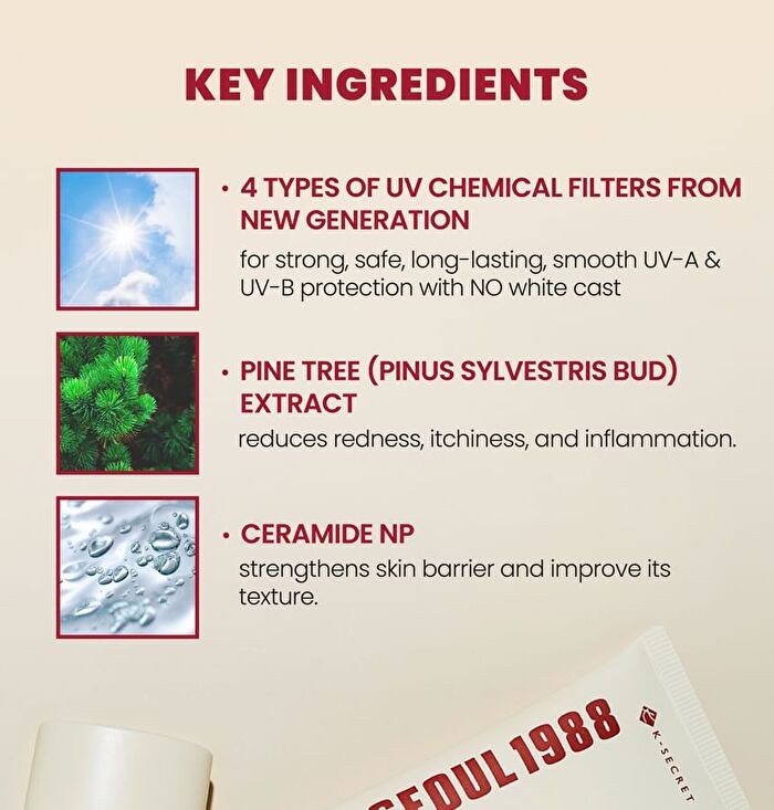 Ksecret YesStyle Exclusive SEOUL 1988 Sun : Pine Tree + Ceramide Mini - 15ml