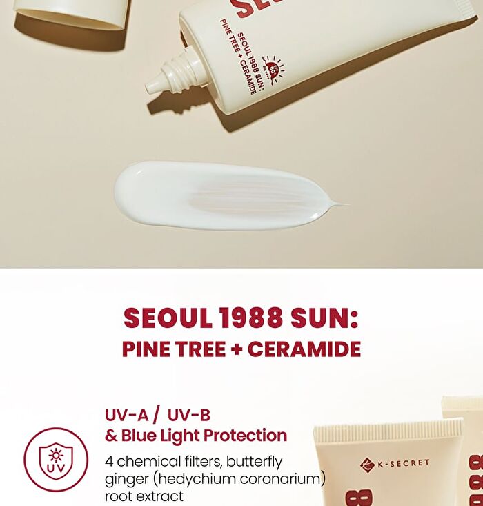 Ksecret YesStyle Exclusive SEOUL 1988 Sun : Pine Tree + Ceramide Mini - 15ml