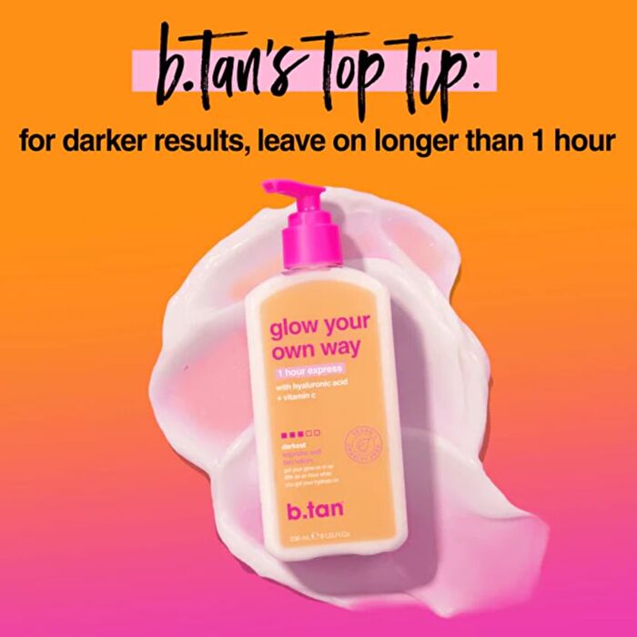 b.tan glow your own way - express self tan lotion - 236ml