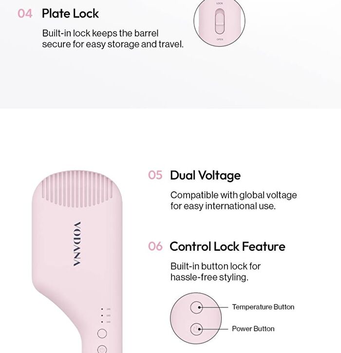 Compact Wave Iron - 2 Types - Pink Lavender