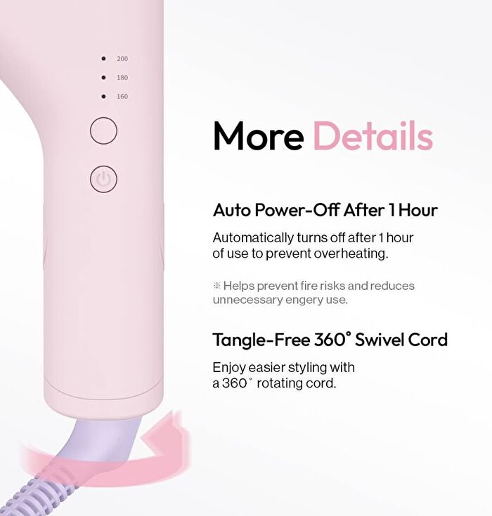Compact Wave Iron - 2 Types - Pink Lavender