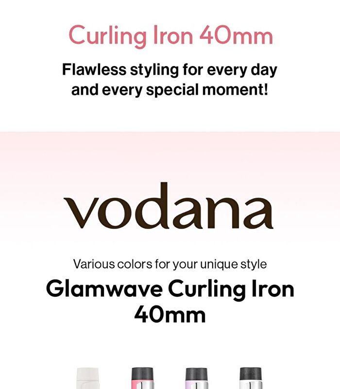 Glamwave Curling Iron 40mm - 3 Types - Violet