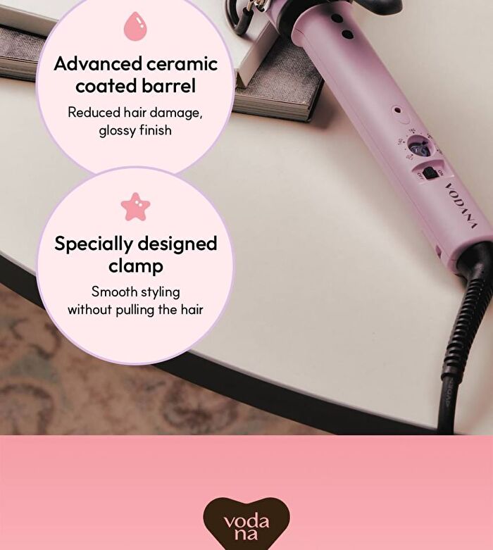 Glamwave Curling Iron 36mm - 6 Types - Pink