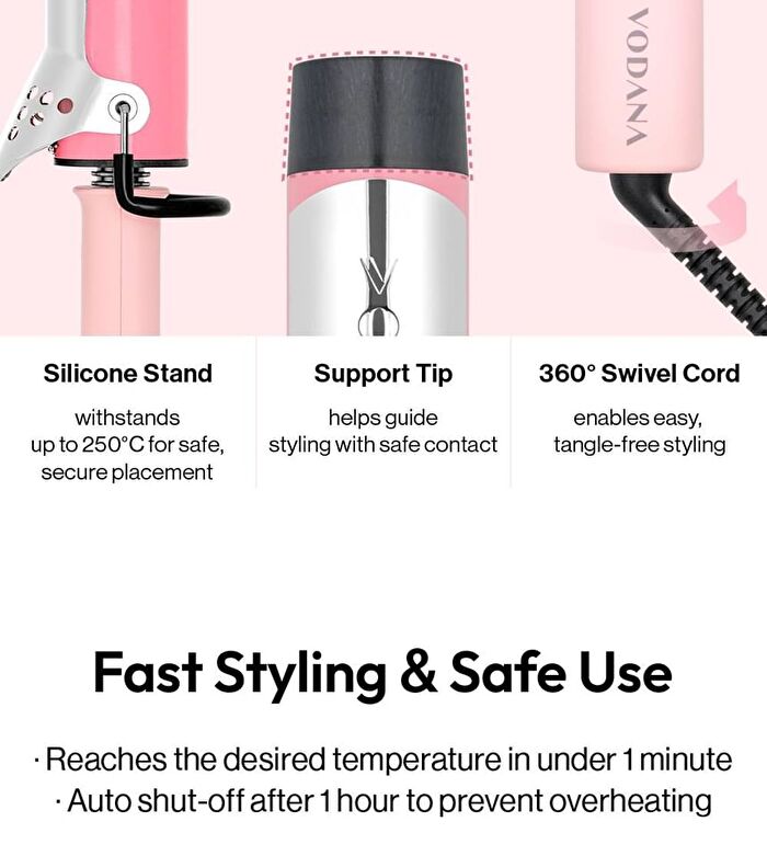 Glamwave Curling Iron 36mm - 6 Types - Pink