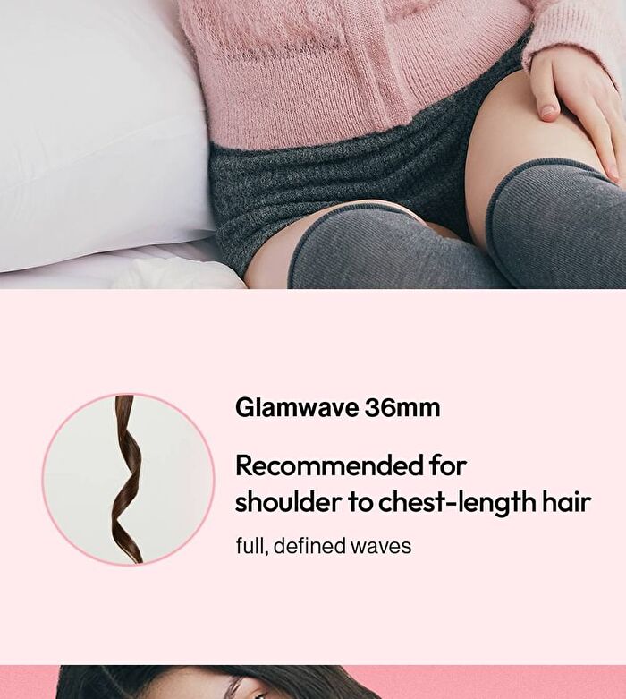 Glamwave Curling Iron 36mm - 6 Types - Pink