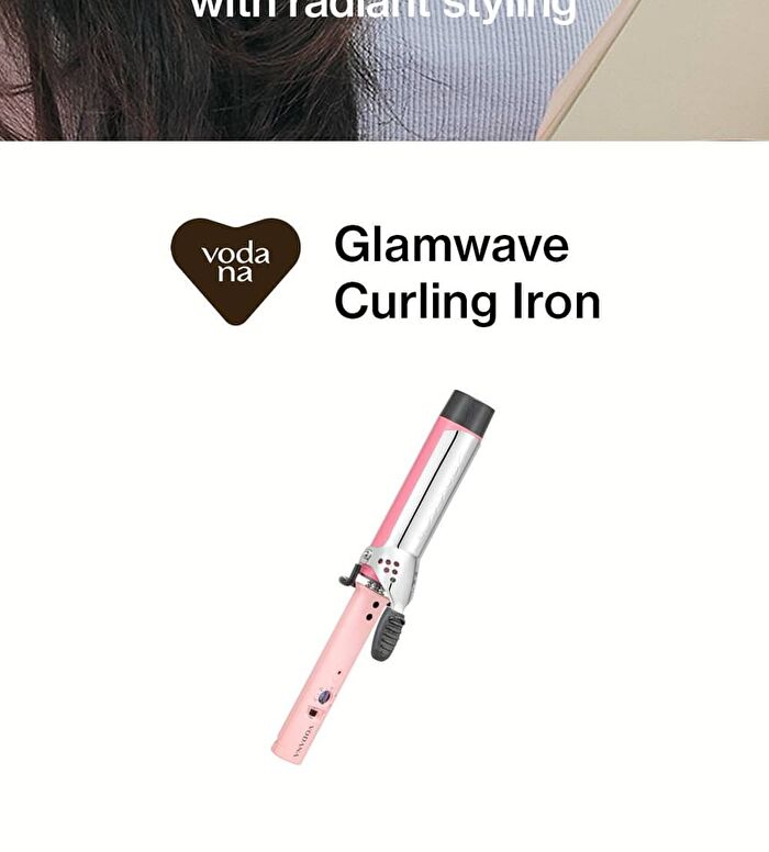 Glamwave Curling Iron 36mm - 6 Types - Pink