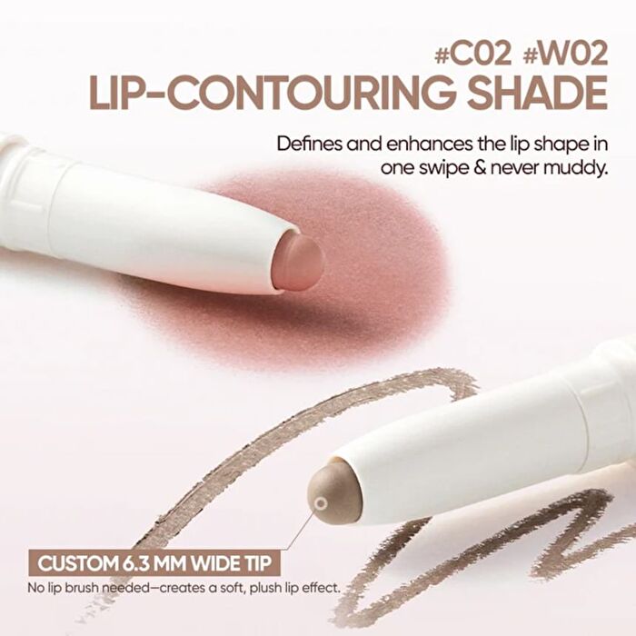 Soft Matte Lip Liner - 4 Colors - #W01 Warm-Tone Base - 1.25g