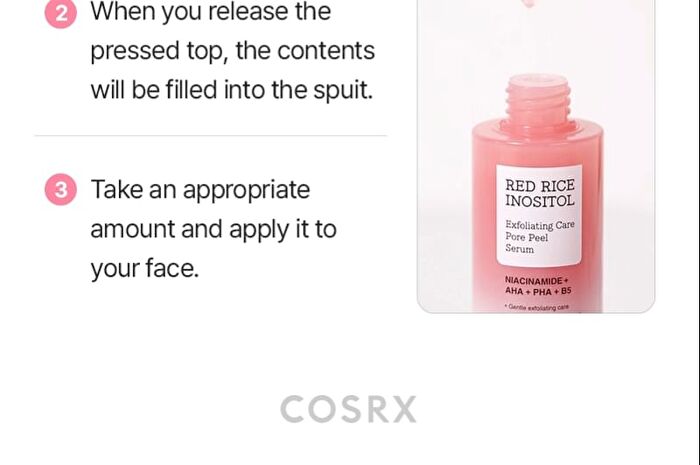 Cosrx Red Rice Inositol Exfoliating Care Pore Peel Serum - 80ml