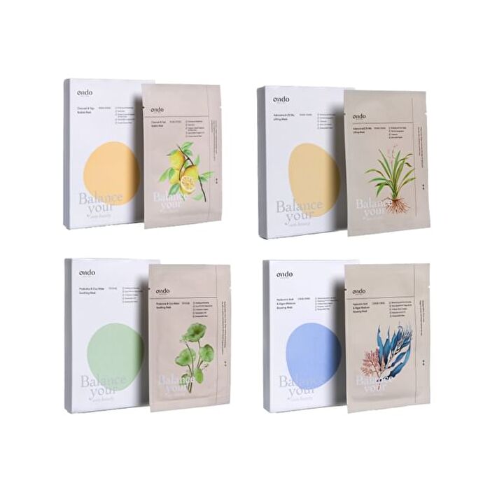 Beauty Mask Set - 4 Types - Probiotics & Cica Water Soothing